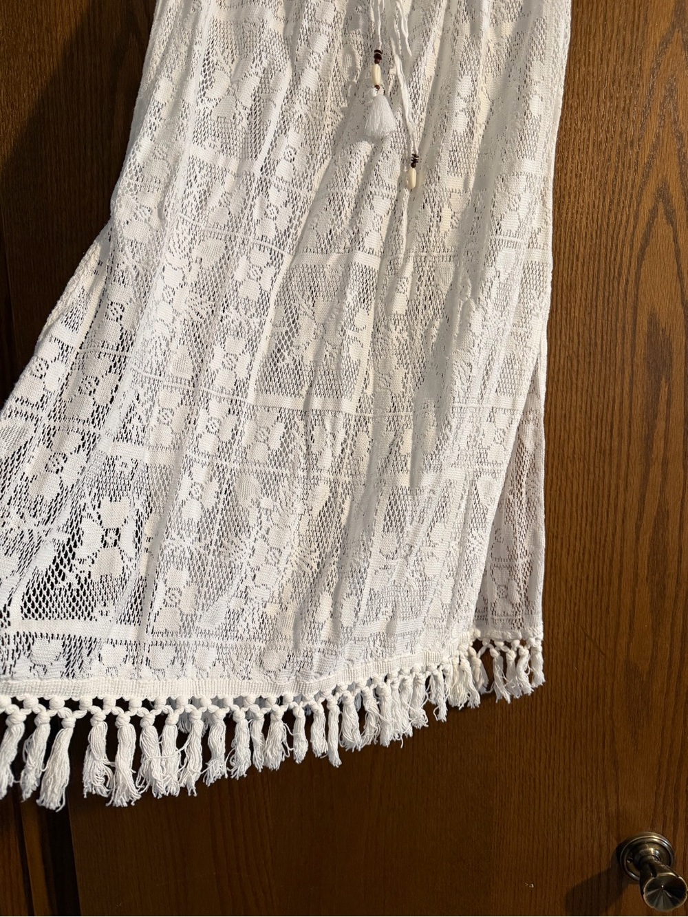 Aerie White Crochet Lace Tassel Skirt - Picture 2 of 3
